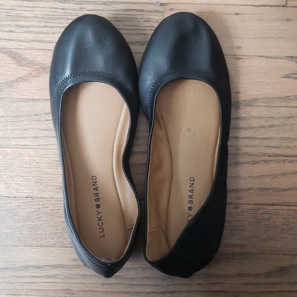 Lucky brand vegan leather ballet flats